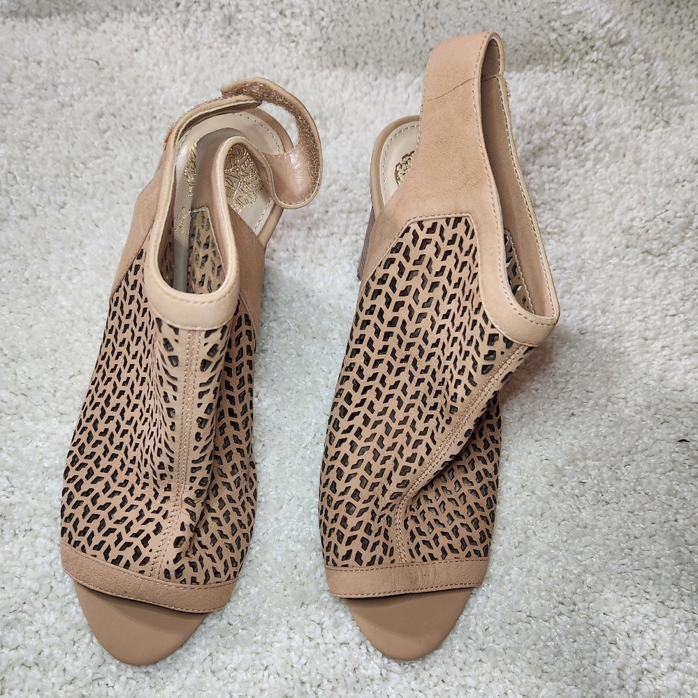 Vince Camuto Open Toe And Back Booties Size 7 1/2 - image 1